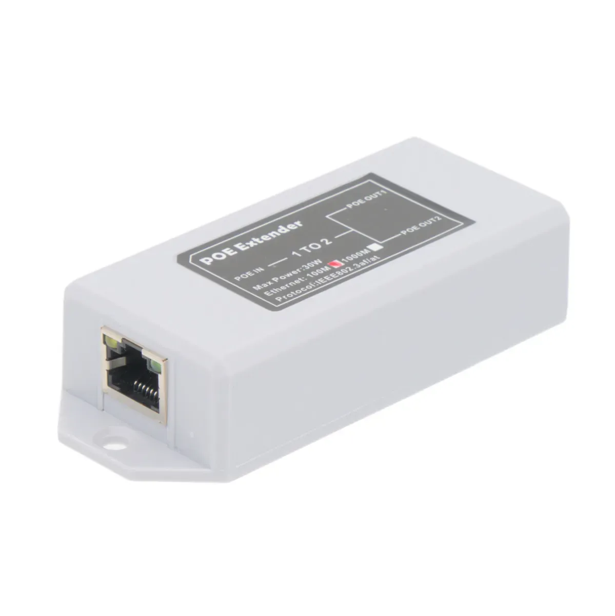 Extensor para pared PoE/PoE+ 100Mpbs 802.3af/at 30W 100m