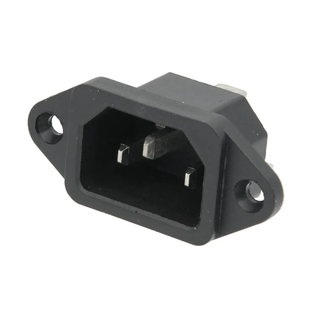 Base IEC C14 con Patillas para Montaje en Panel - Macho 250/10A (FastON de 6.35mm)