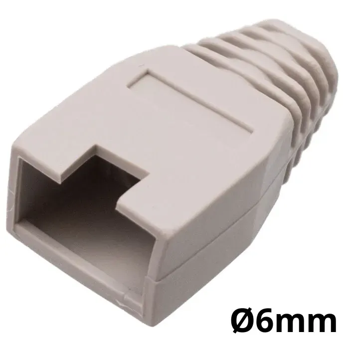 Capuchón protector para conector RJ45 para cable de Ø6mm, Gris