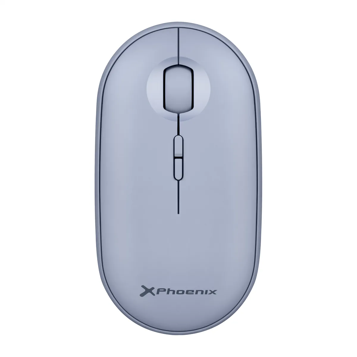 Ratón inalambrico rebble bluetooth y 2.4 ghz hasta 3 dispositivos con receptor usb clic silencioso para portátil notebook pc chomebook mac color azul
