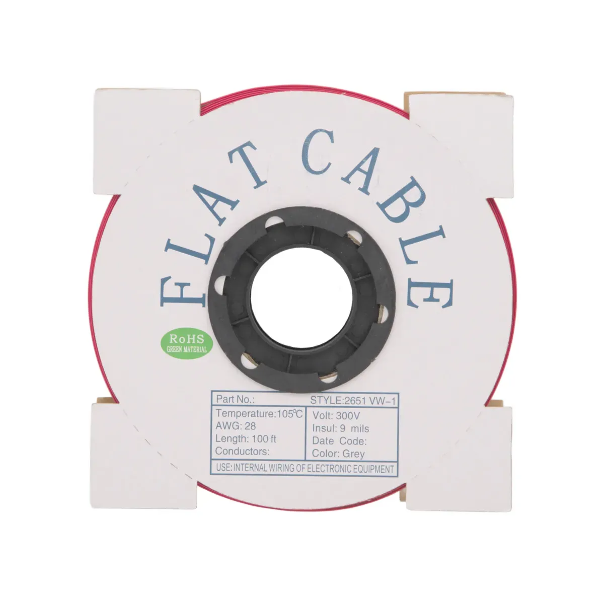 Rollo de cable plano de 14 vias [30.5m 100ft]