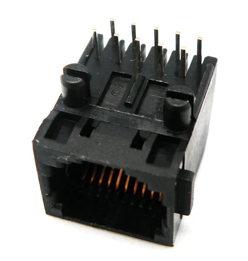Base RJ48 (10P10C) para PCB, acodada