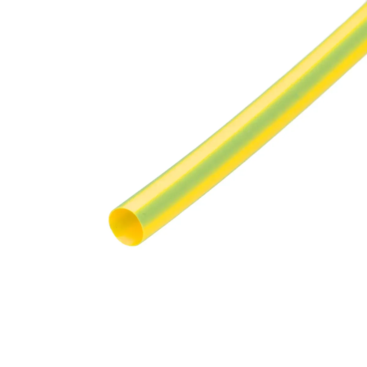 Pack de corte [1.2m] de tubo termorretráctil 2:1 Ø4.8mm amarillo/verde – Poliolefina libre de halógeno e ignífugo [x25]