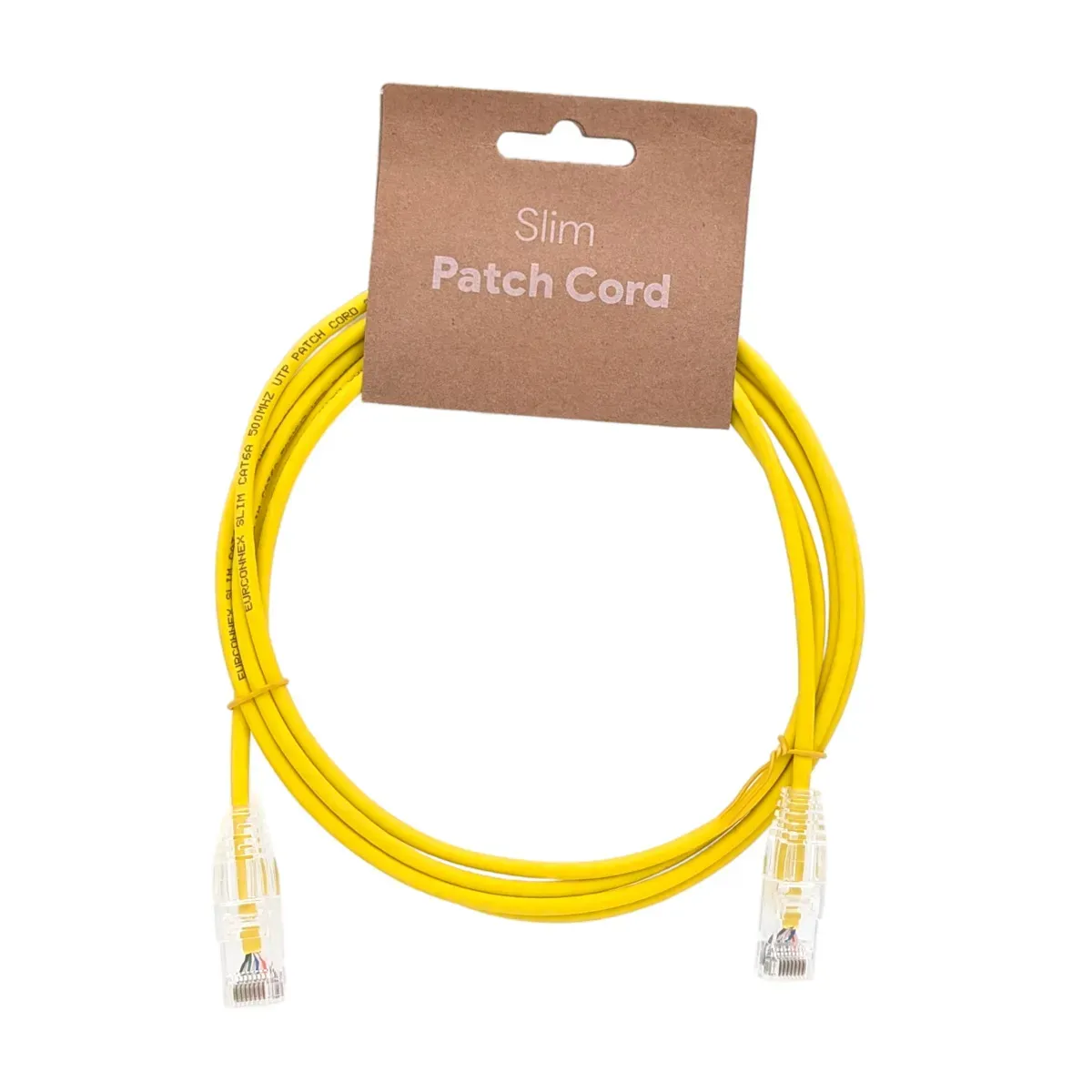 Slim Cat.6A UTP LSZH 100% CU, 28AWG, 0.3m, Amarillo