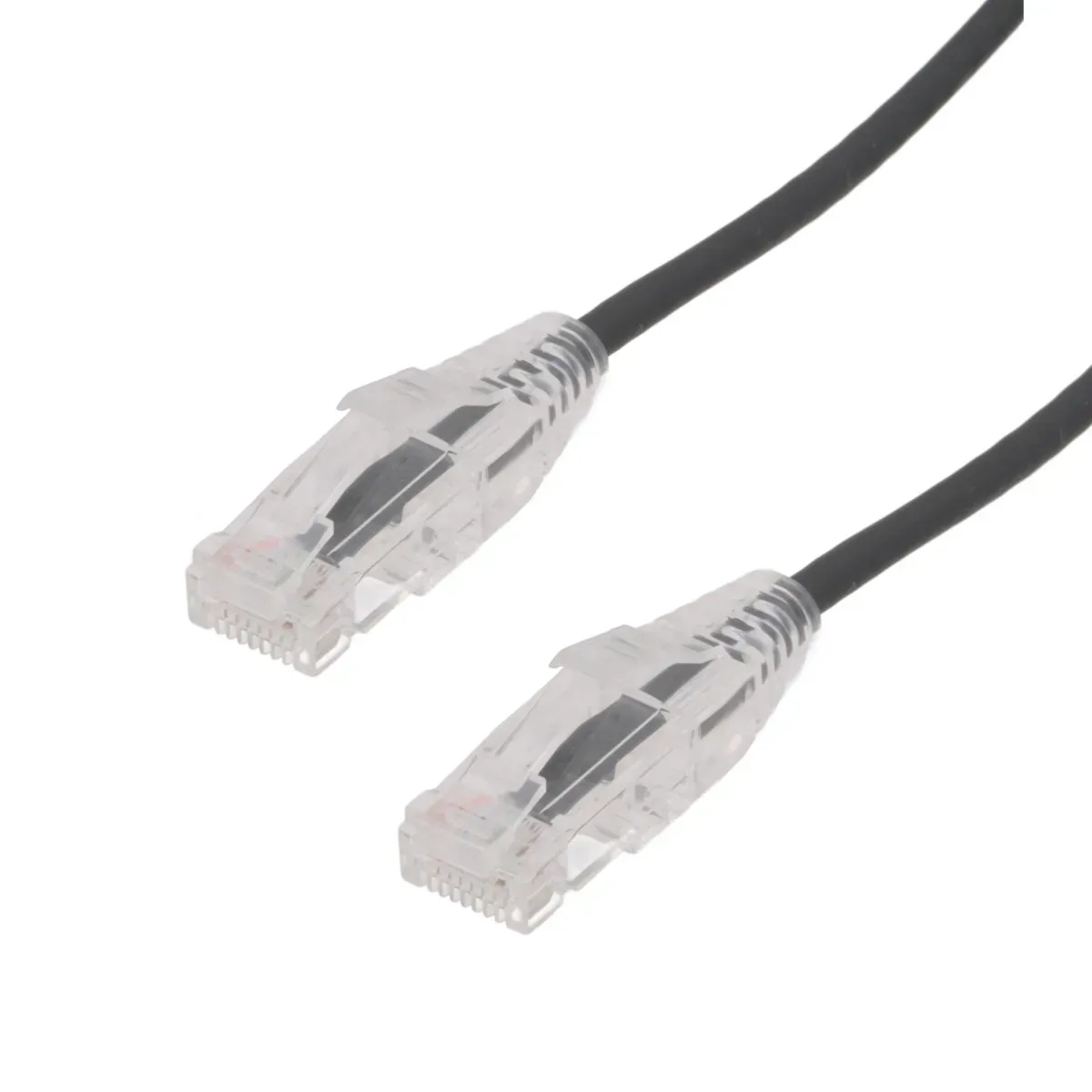 Slim Cat.6A UTP LSZH 100% CU, 28AWG, 0.3m, Negro