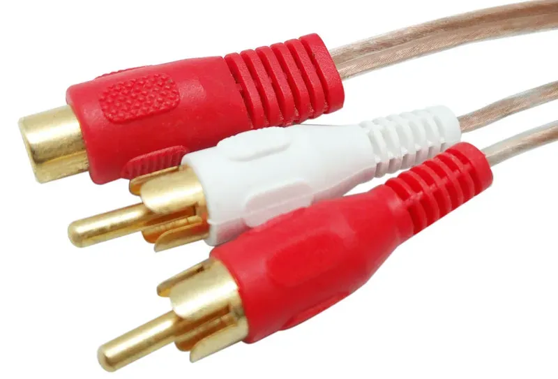 CONEX. RCA HEMBRA - 2xRCA MACHO, 1.5m