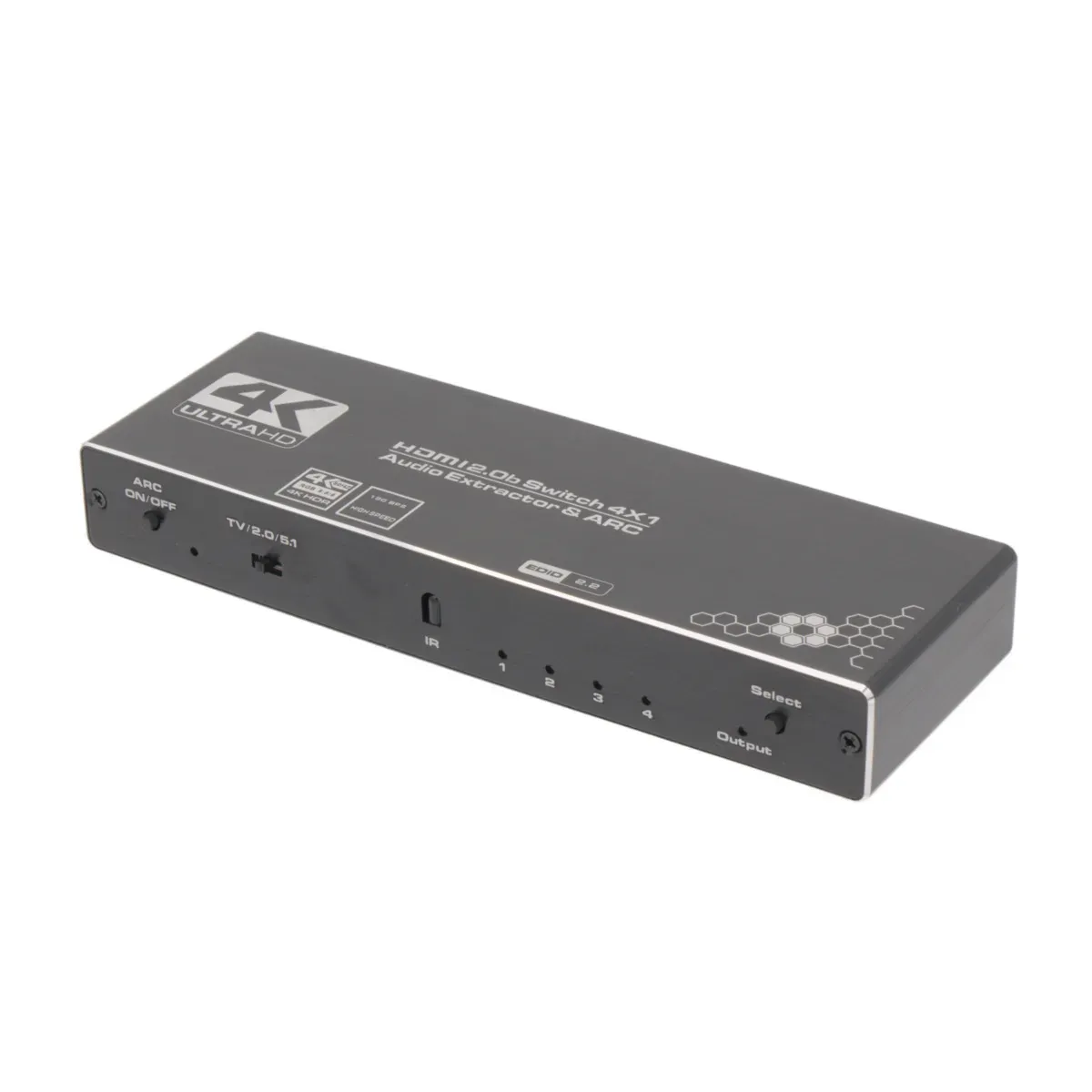Switch 4x1 4K@60Hz + AUDIO COAXIAL / SPDIF / JACK 3.5mm