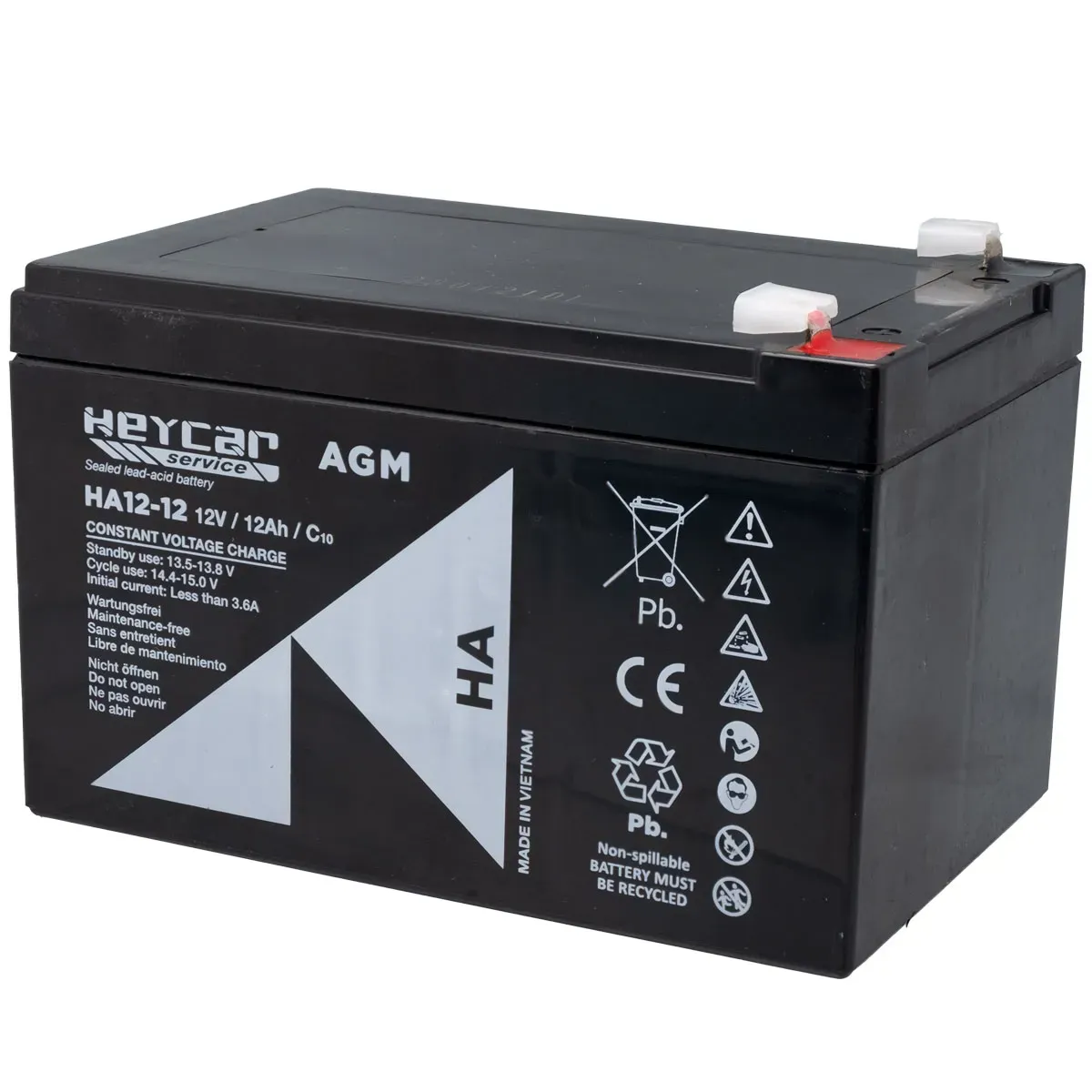 Batería 12V 12Ah HeyCar HA 151x98x95mm
