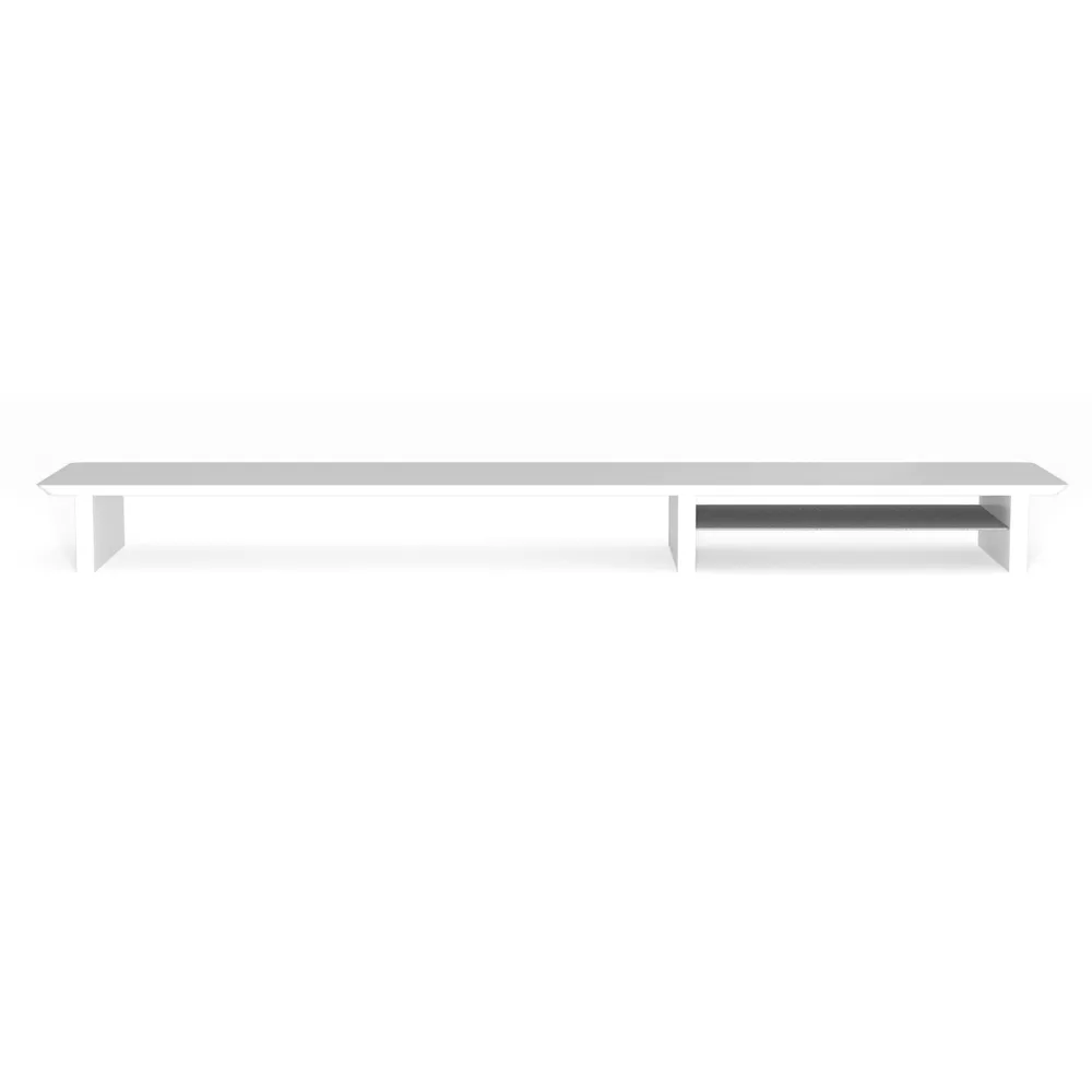 Phoenix harmony estante elevador de monitor en madera para escritorio blanco con bandeja forrada en fieltro