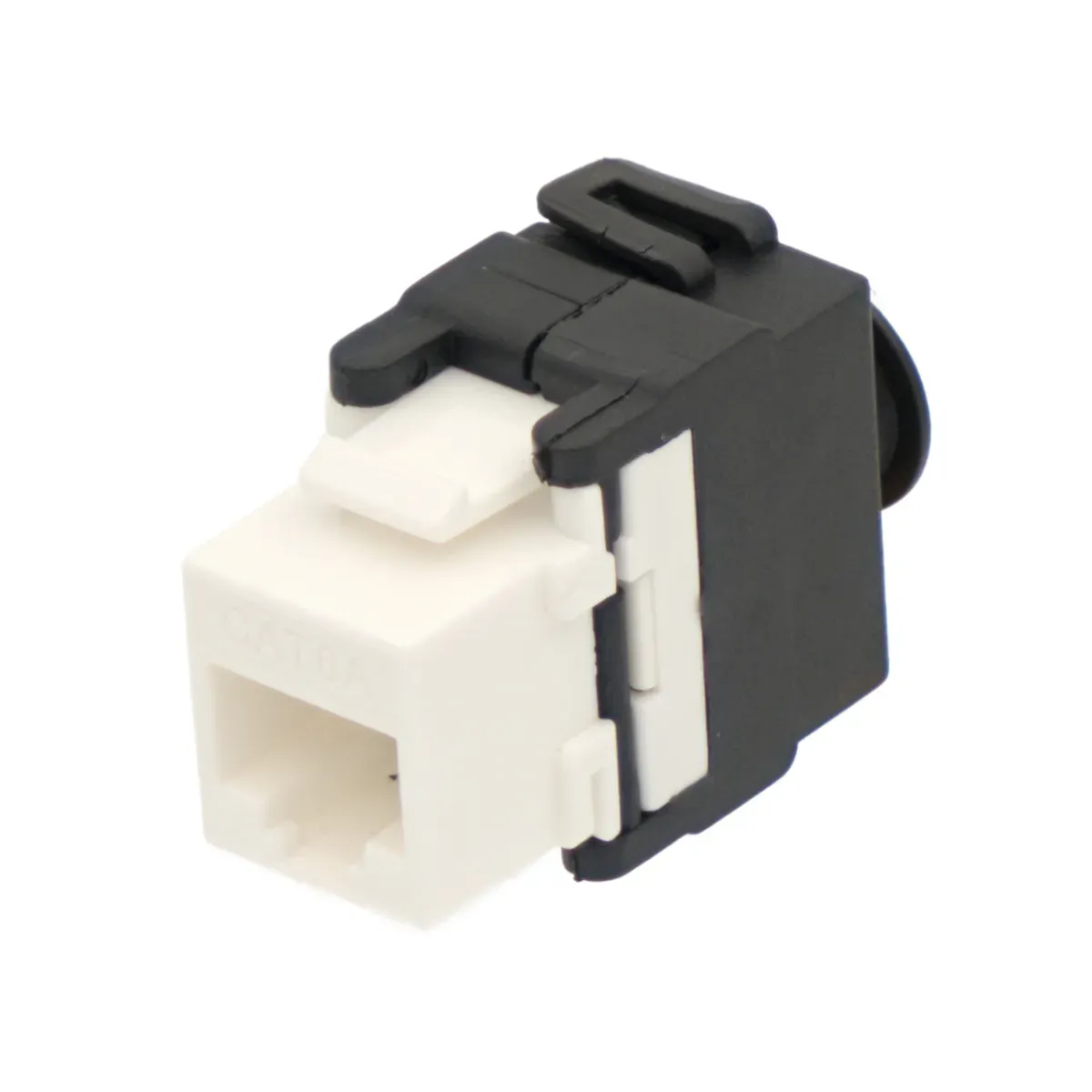 RJ45 UTP Keystone Cat.6A sin herramientas, 180 grados