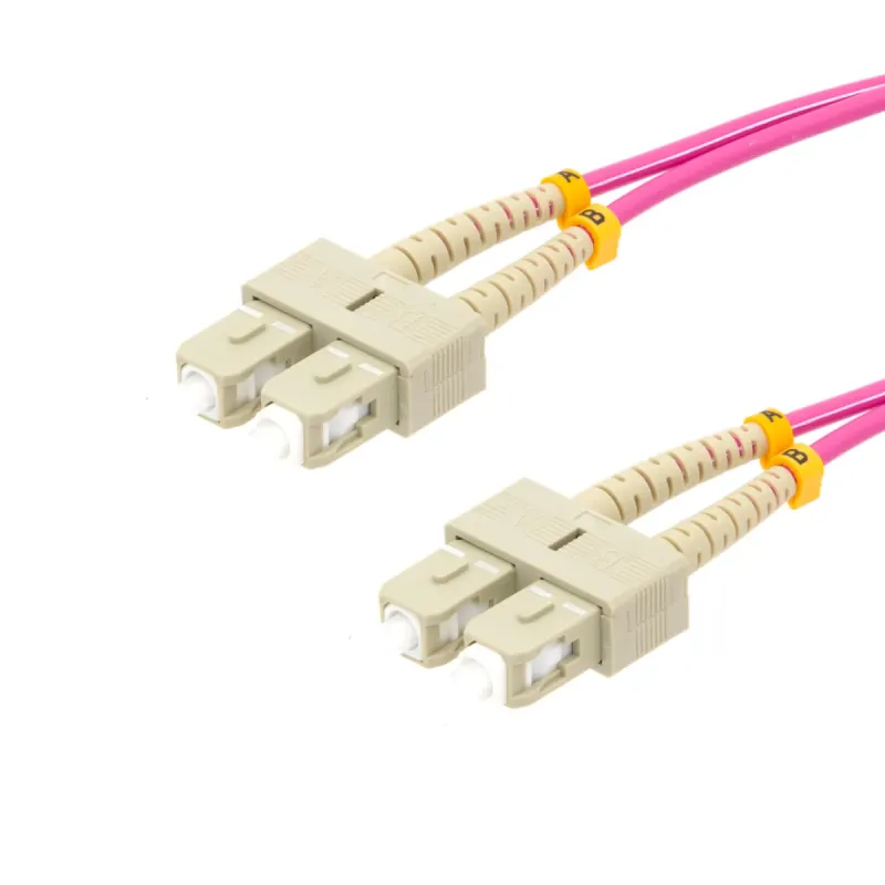 Cable de fibra óptica SC/UPC a SC/UPC OM4 Duplex, 3m