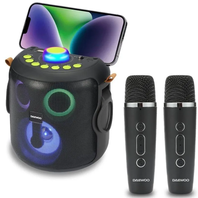 Altavoz con Bluetooth Daewoo Karaoke DW3008/ 15W/ 1.0