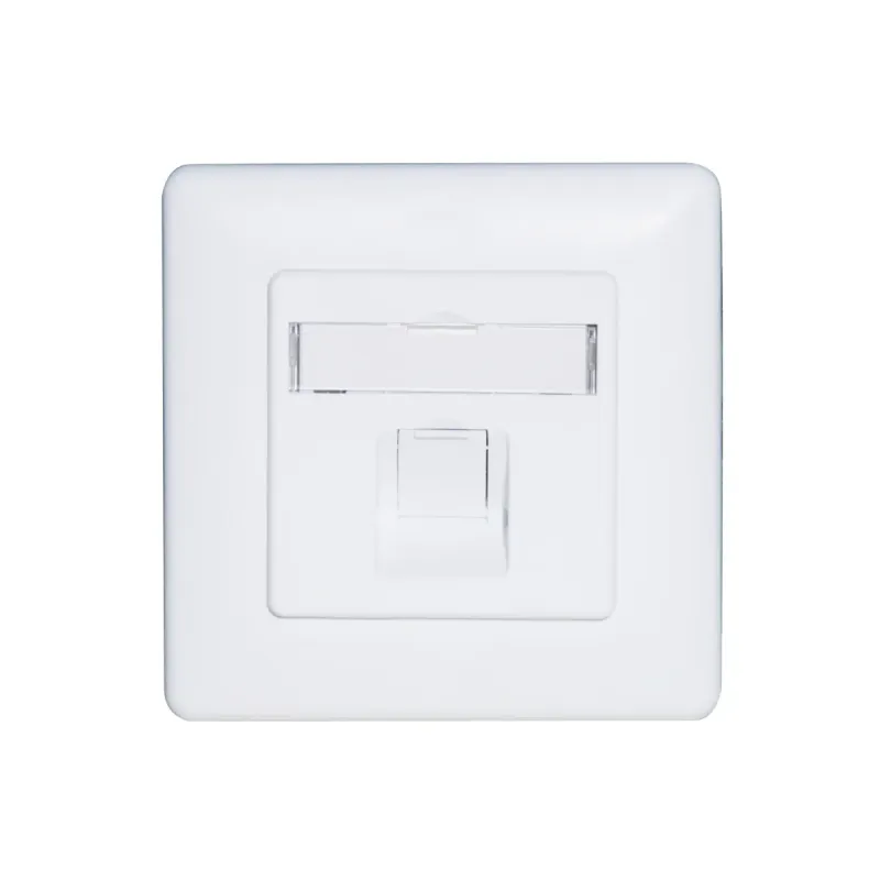 Carátula frontal de 1 keystone para caja de superficie 80x80mm | No incluye caja de superficie