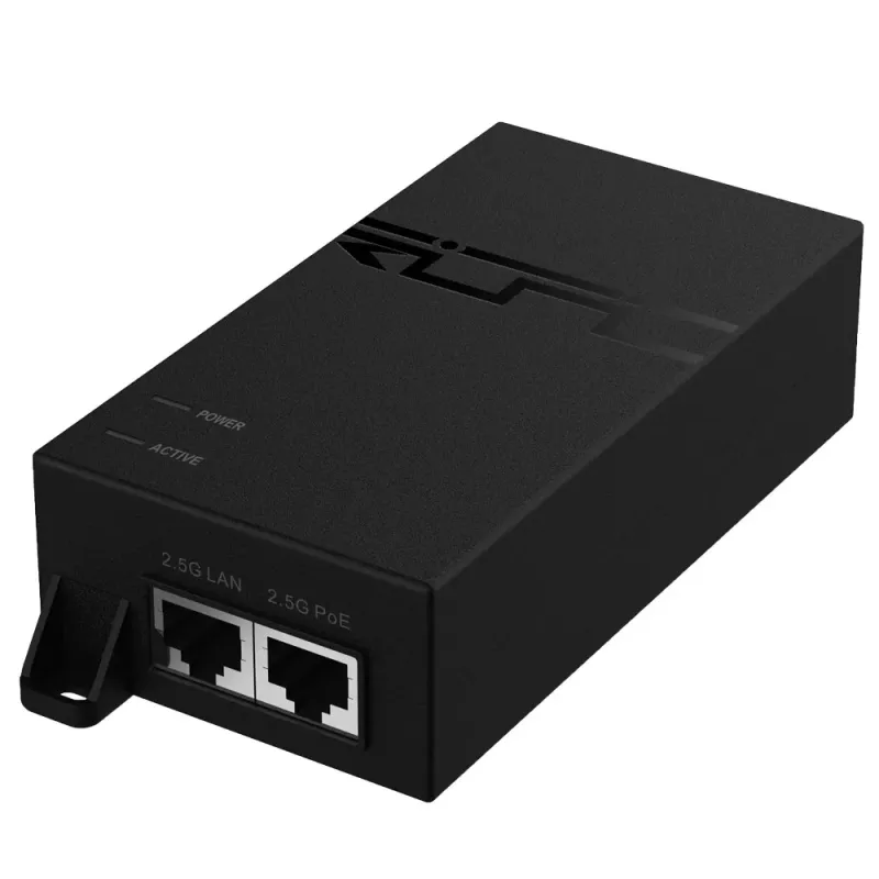 Ruijie - Inyector PoE++ 60W IEEE802.3bt - Puertos RJ45 2500 Mbps - Distancia máxima 100m