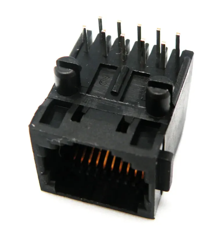 Base RJ48 (10P10C) para PCB, acodada