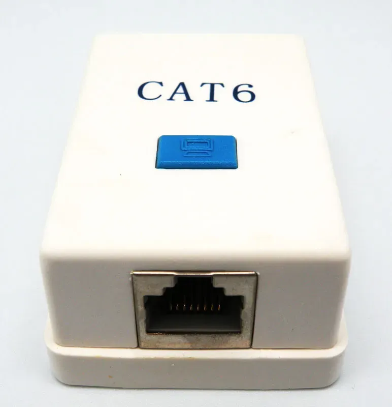 Cat.6 CAJA SUPERFICIE SEMI-BLINDADA, 1-SALIDA, RJ45, 50U"
