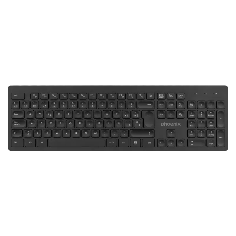 Teclado inalambrico qwerty phoenix k200 negro delgado
