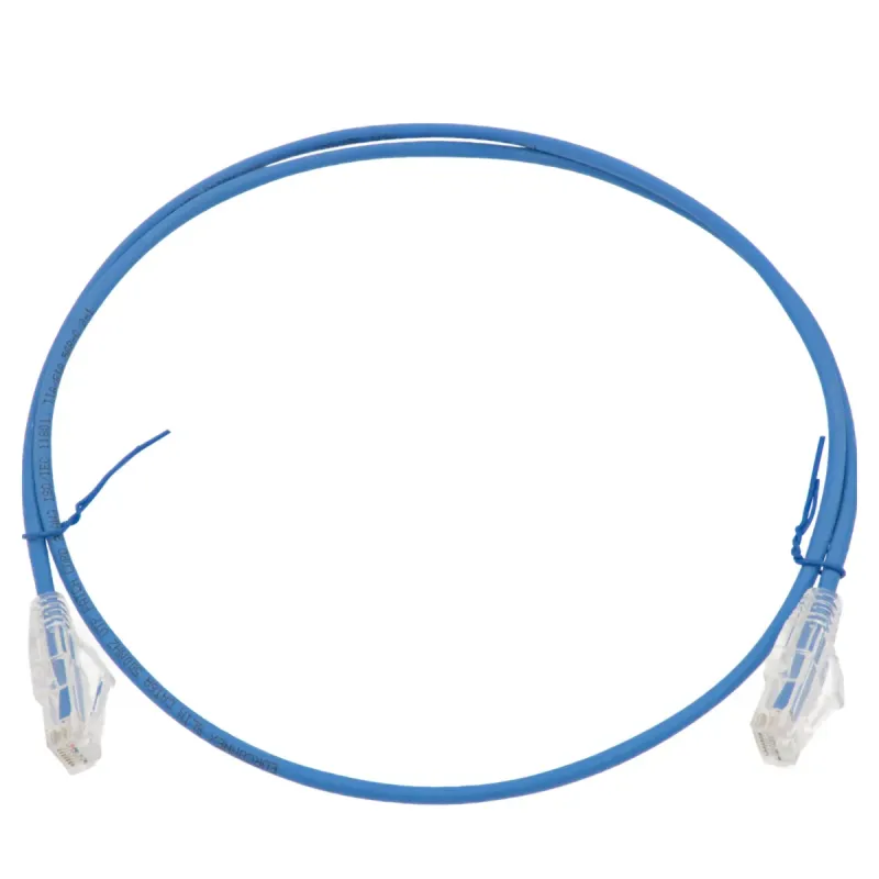 Slim Cat.6A UTP LSZH 100% CU, 28AWG, 5m, Azul
