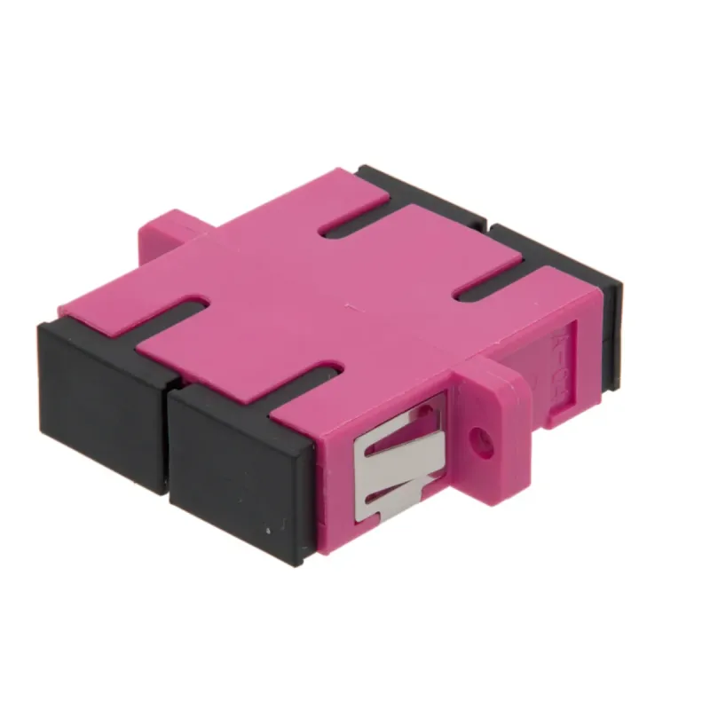 SC OM4 DX adaptador con pestaña para patch panel