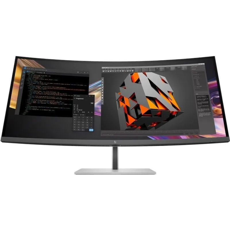 Monitor Profesional Ultraparonámico Curvo HP Pro serie 7 37.5'/ WQHD+/ Multimedia/ Regulable en Altura/ Plata
