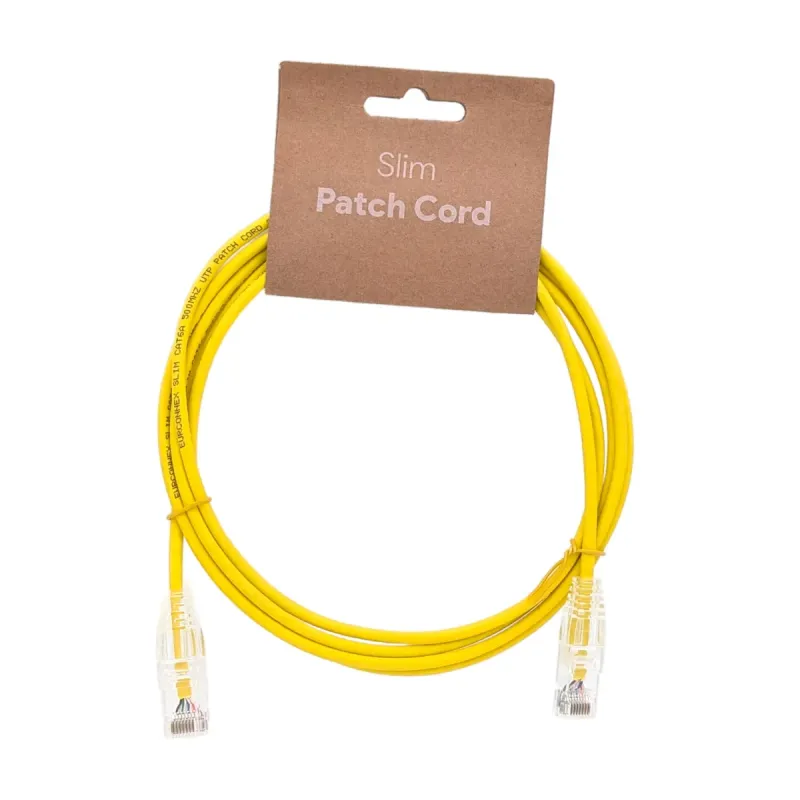 Slim Cat.6A UTP LSZH 100% CU, 28AWG, 0.3m, Amarillo