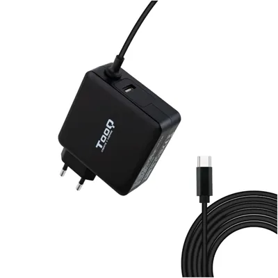 Cargador portatil tooq tqlc - usbc65pd 65w usb tipo c negro power delivery 3.0
