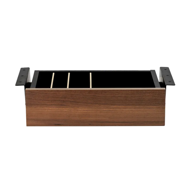 Cajon phoenix para escritorio artisan combinación negro y madera nogal