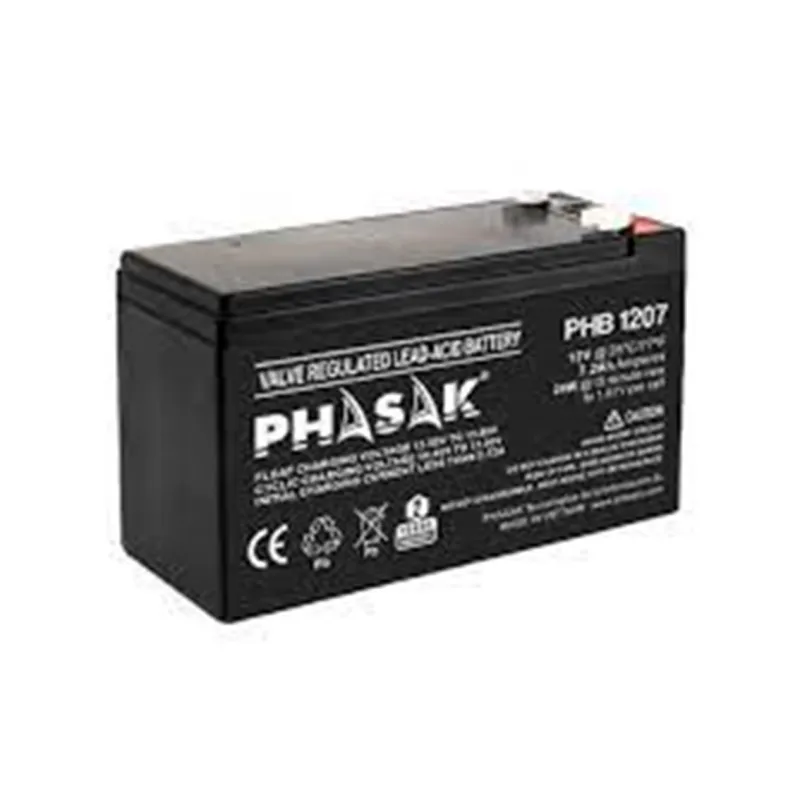 Bateria phasak phb 1207 compatible para sais 7ah 12v acido - plomo