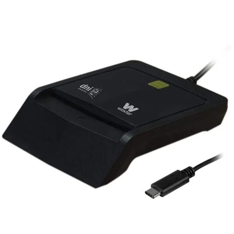 Lector de DNI y Tarjetas Woxter PE26-200/ USB Tipo-C/ Negro