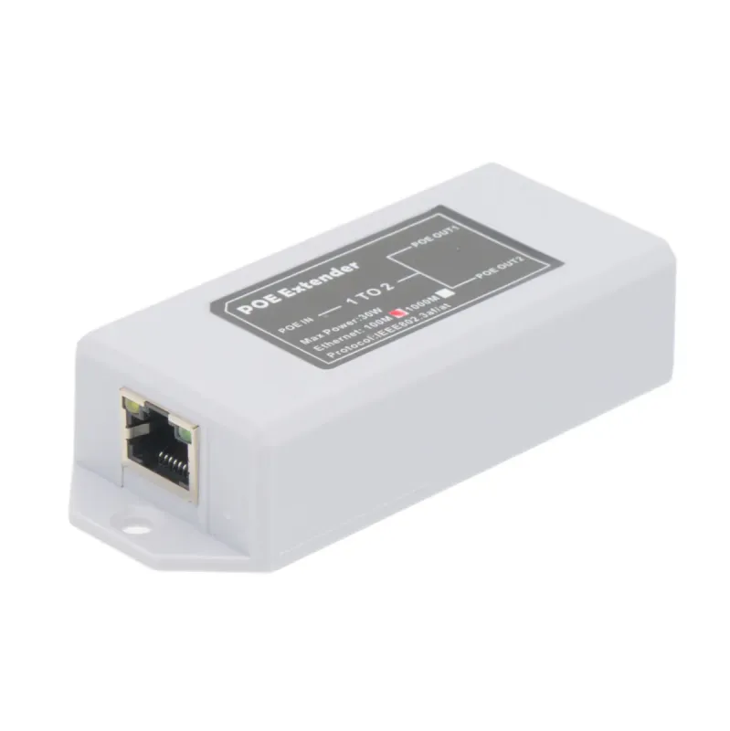 Extensor para pared PoE/PoE+ 1Gpbs 802.3af/at 30W 100m