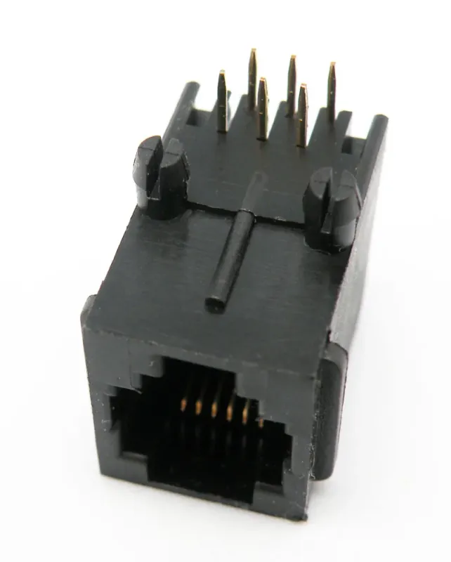Base RJ12 (6P6C) para PCB, acodada