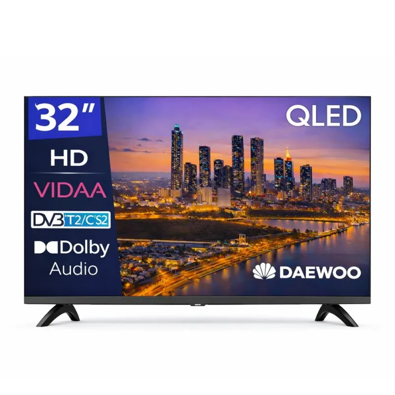 Tv daewoo 32 pulgadas qled fhd - 32vb56hq - smart tv