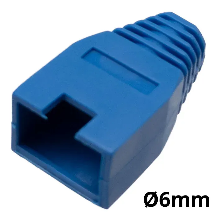 Capuchón protector para conector RJ45 para cable de Ø6mm, Azul