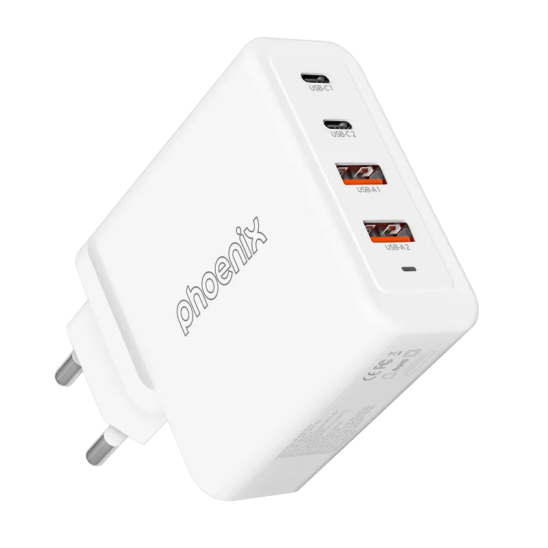 Cargador tipo c 100w gan phoenix universal para portatil tablet o smartphone carga rapida