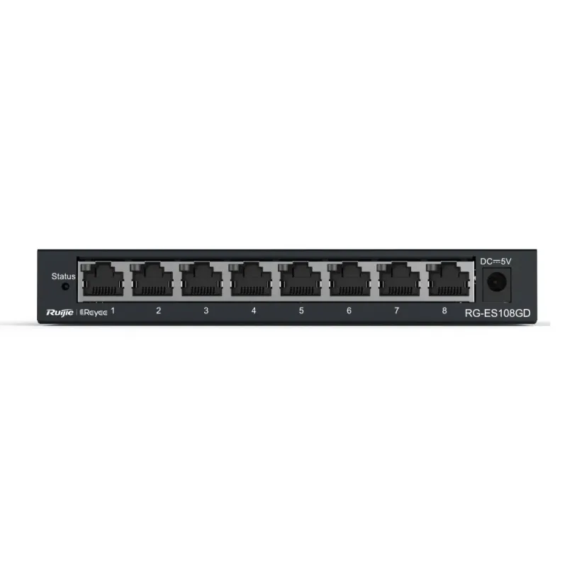 Reyee Switch Sobremesa - Carcasa Metal - 8 puertos RJ45 - Velocidad 10/100/1000 Mbps