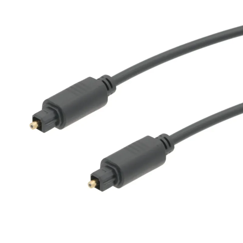 Cable Fibra Óptica TOSLINK 4.0mm - Conexión Macho a Macho de 2m de Alta Calidad
