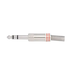 6.35mm ESTEREO MACHO, LINEAS ROJAS — imagen 1