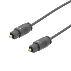 Cable Fibra Óptica TOSLINK 2.2mm - Conexión Macho a Macho de 5m — imagen 1