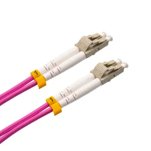 Cable de fibra óptica LC/UPC a LC/UPC OM4 Duplex, 5m — imagen 1