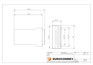 DB25 Macho con terminales, sin carcasa — imagen 2