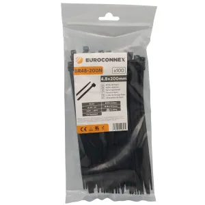 4.8x200mm Negro, Brida Nylon 66 — imagen 3