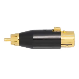 3P. MICRO HEMBRA a  RCA MACHO, DORADO — imagen 1