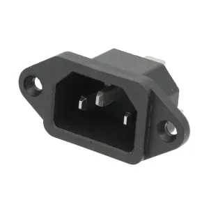 Base IEC C14 con Patillas para Montaje en Panel - Macho 250/10A (FastON de 6.35mm) — imagen 1
