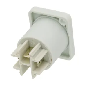 Base macho para connectores de corriente 3 Contactos 20A, Blanca compatible con powerCON — imagen 2