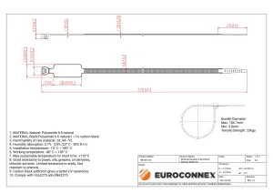 Brida de bandera 4.8x370mm Natural, Nylon 66 — imagen 2