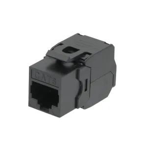 RJ45 UTP Keystone Cat.6 Negro sin herramientas, 180 grados — imagen 1