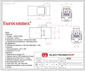 Adapt. Keystone Cat6 RJ45 F-F Apantallado — imagen 2