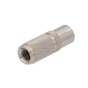 CONECTOR TV HEMBRA ROSCAR, METALICO, RECTO, RG-6, 5C2V — imagen 3
