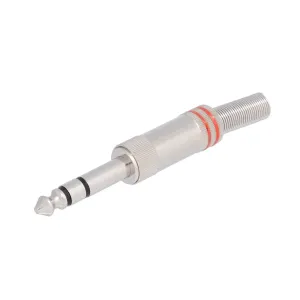 6.35mm ESTEREO MACHO, LINEAS ROJAS — imagen 3