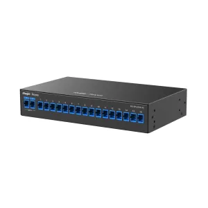 Reyee Splitter Óptico Pasivo - Longitud de onda 1260nm a 1650nm - Compatible con solución e-Lighten Reyee - 2 x Conectores SC uplink - 32 x Conectores SC para ONU´s - Enrackable y montaje en pared — imagen 6
